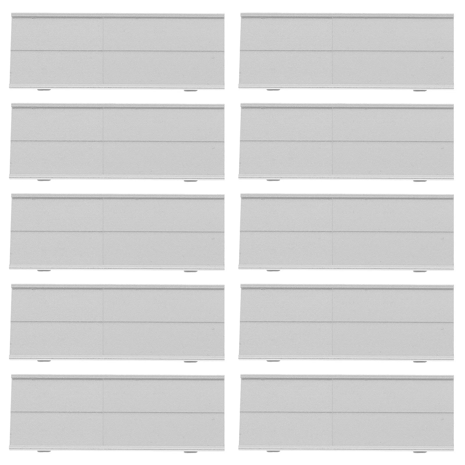 10Pcs Aluminum Alloy Name Tags Small Sign Holder Reusable Identification Badges Nametags Pins Office Hotel Work Badge Holders