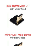 Ribbon FPV HDMI-Compatible Connector Flexible Flat Cable Raspberry Pi 4 Micro HDMI to HDMI/Mini HDMI Female 90 Degree FFC 20pin