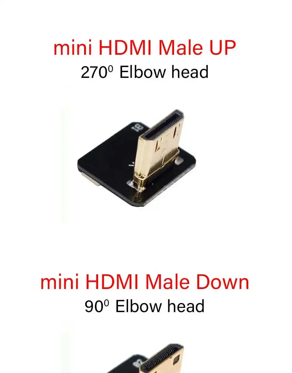 Ribbon FPV HDMI-Compatible Connector Flexible Flat Cable Raspberry Pi 4 Micro HDMI to HDMI/Mini HDMI Female 90 Degree FFC 20pin