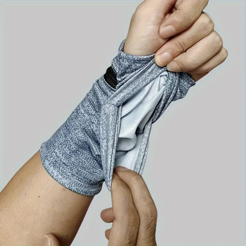 1pc Black Storage Bag for Neutral Wrist Supports Suitable for Fitness Running,Featuring a Zipper,Sweat-Absorbing Wrist Support ﻿