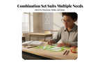 Blind Accessible Geometry Set Raised Markings Translucent Green Geometry Set