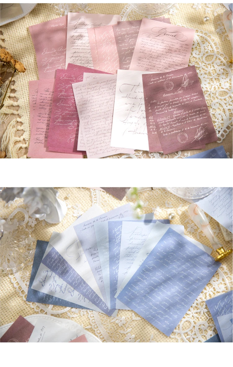 Yoofun 30pcs/pack Large Size Ins Style Material Papers Letter Journal Scrapbooking Background Decoration Paper Memo Pads