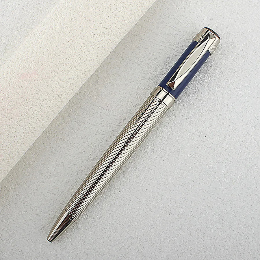 Luxury Metal Rollerball Pen 0.7mm Blue Ink Steel Gold Business Signature Pens for School Office Writing Supplies Stationery