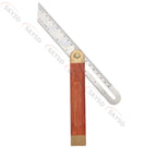 9Inch Adjustable Angle Rulers Gauges Tri Square Sliding T-Bevel with Wooden Handle Ruler Gauge Protractors Carpentry Tools