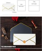 10pcs/batch envelope letter paper minimalist gilded envelope retro European style business envelope