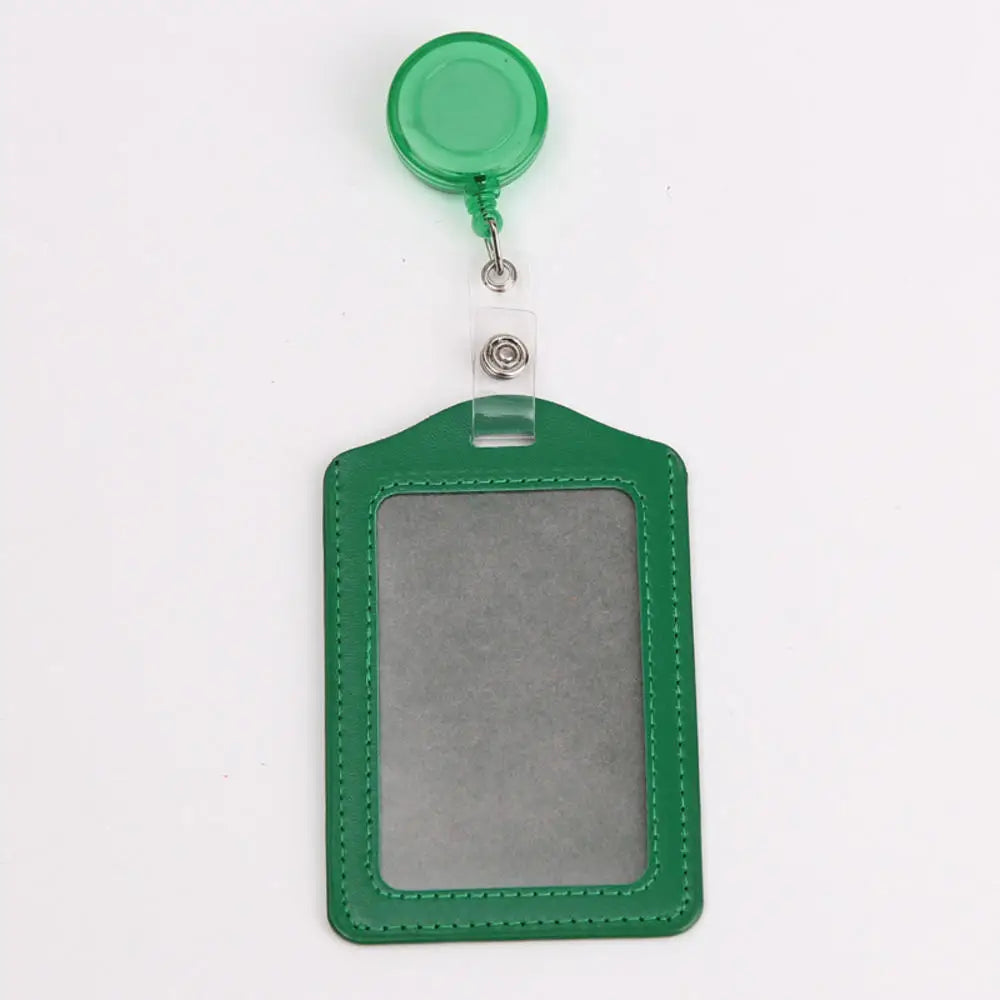 Pu Leather Card Holders Id Badge Case Clear And Color Border Lanyard Holes Bank Credit Id Badge Holders Accessories Wholesales