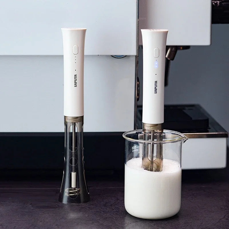 Coffee Milk Frother Portable Electric Milk Frothers Kitchen Miniature Milks Foam Machine Decoration Mixer Blender Coffeeware