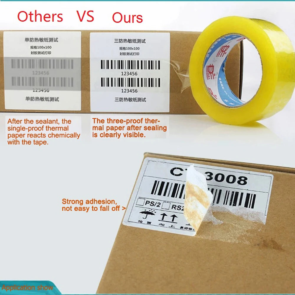 Shipping label 100x150 Blank self-adhesive waybill stickers 100x100 Three-proof thermal label printing paper roll 100x120