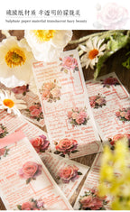 JIAMEI 30pcspack Floral Litmus Paper Materials Paper Decor Junk Journal DIY Scrapbooking Translucent Craft Aesthetics Paper