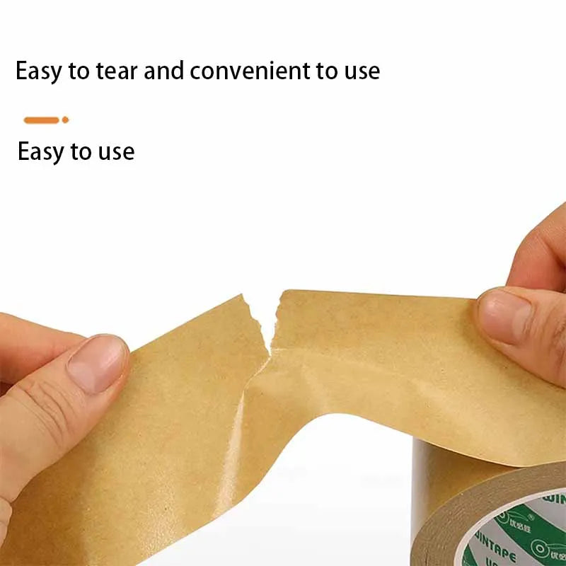 Kraft Paper Tape, Brown Sealing tape, Waterproof, Moisture-proof, Easy To Tear, Biodegradable And Environmentally Friendly Tape
