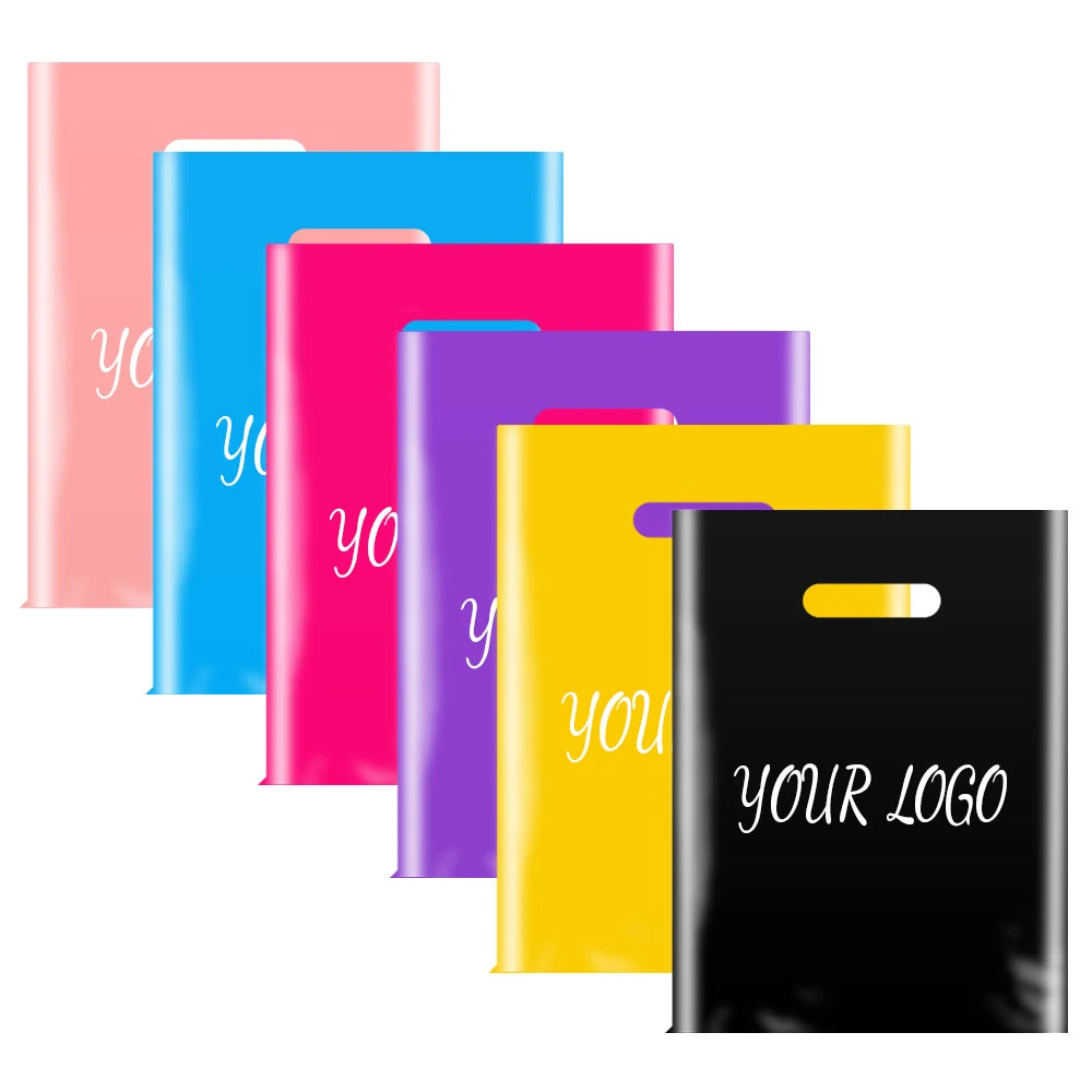 100Pcs Customized Logo Mailers Plastic Bags Gift Bags Mailing Opaque Packaging Postal Boutique Shopping Bags Printing Logo Bags