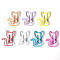 20/50pcs Cartoon Animal Paper Clip Cat Shaped Colorful Black Cat Paper Clips Metal Bookmark Cute Paper Planner Accessories