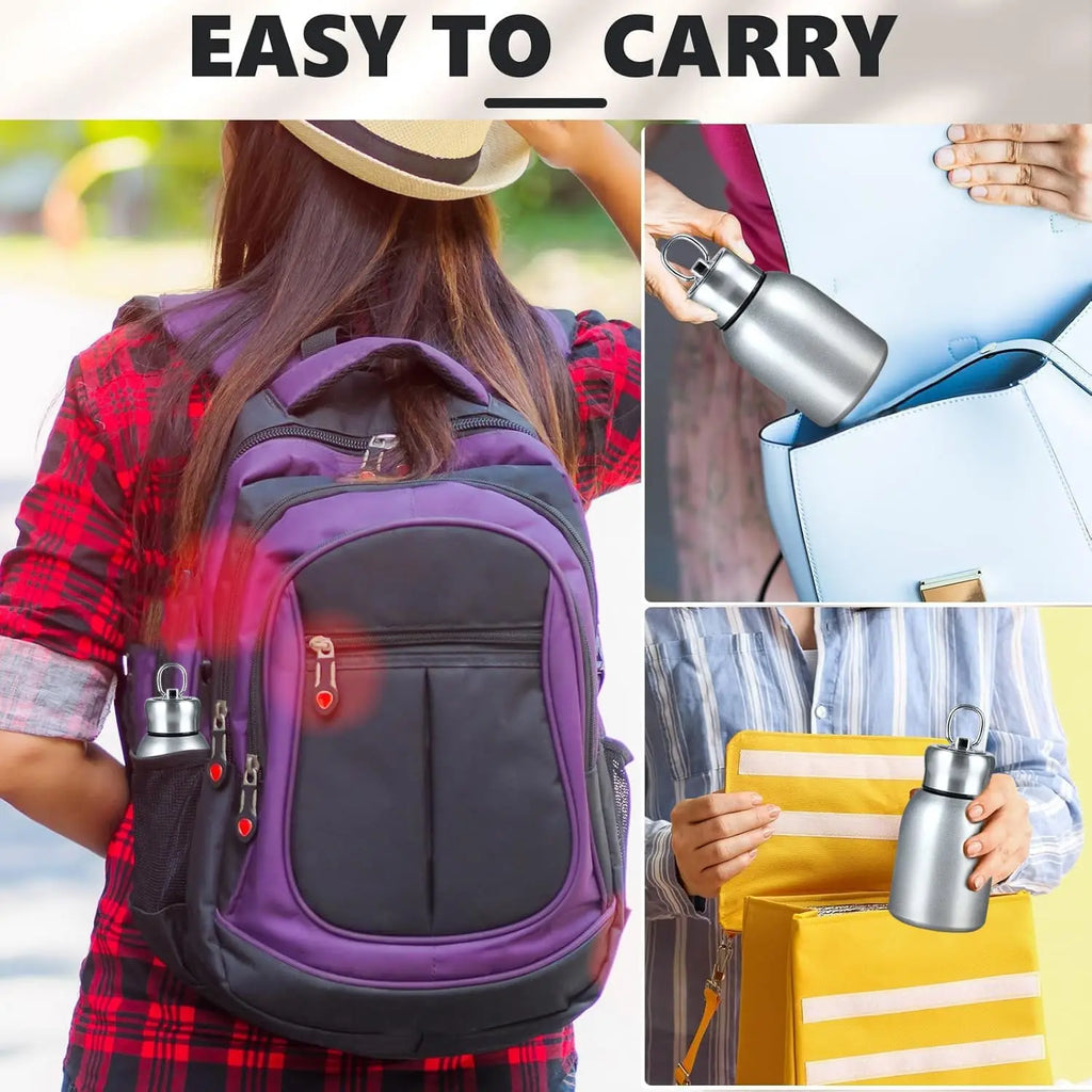 Stainless Steel Mini Vacuum Insulated Water Bottle for Hot and Cold Drinks Travel Coffee Cup 10.2 oz /300 ml