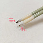 5Pcs Green Xiaokai Calligraphy Brush Pen Soft Mix Hair Chinese Painting Brush Weasel Hair Regular Script Writing Brush Wholesale