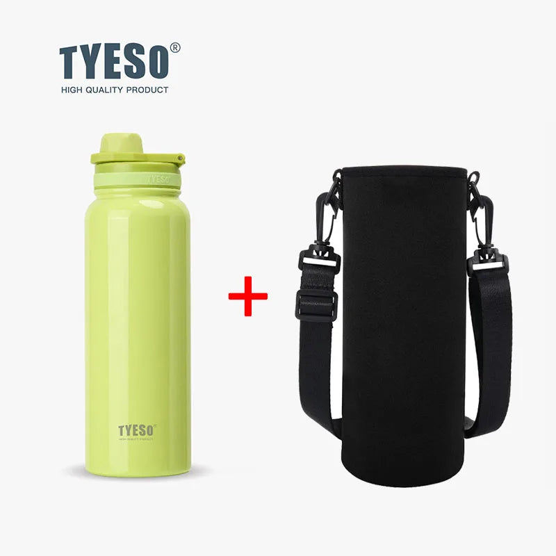 TYESO Stainless Steel Thermal Water Bottle Portable Tumbler Sport Vacuum Flask Keeps Cold and Heat Thermal Mug Car Insulated Cup