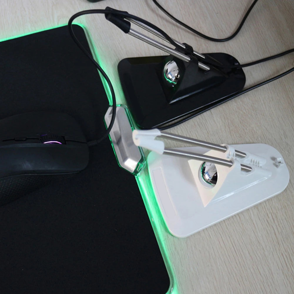 Mouse Cable Holder Computer PC Mouse Bungee Cord Clip Wire Line Organizer Management Gaming Flexible Wired Mice Fixed Holder