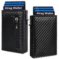 Rfid Blocking Pop Up Minimalist Wallet Magnetic Credit Card Holder Luxury Men Wallet Leather Bank Cardholder Case Vallet for Men