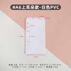 A5/A6 6 Sheets Binder Paper Dividers Page Dividers Notebook Dividers Binder Tabs Dividers Plastic Tabs Dividers Tabs for Binder