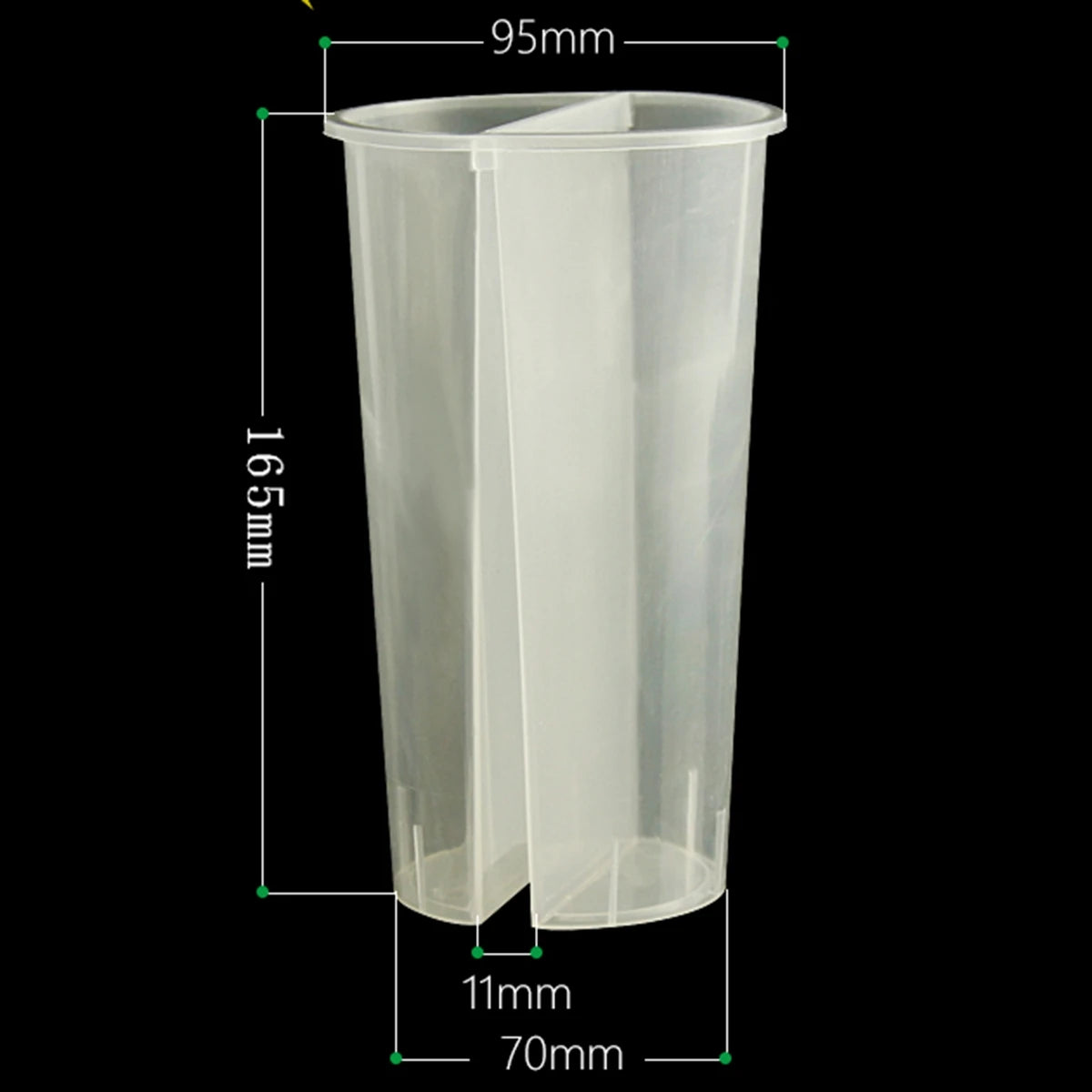 Disposable Bubble Tea Cups Plastic Drinking Cup with Lids 700ml Double Grid Thicken Smoothie Cup for Drinking Share Drinkware