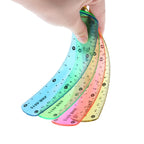 15cm Multicolor Flexible Soft Ruler Transparent Stationery Measuring Drawing Tool Teacher Educational Classroom Props QXNF