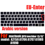 Keyboard Cover Skin for MacBook Pro with Touch Bar 13" and 15" ( Model Number A2159 A1706 A1707 A1989 A1990, 2016-20129 Release)