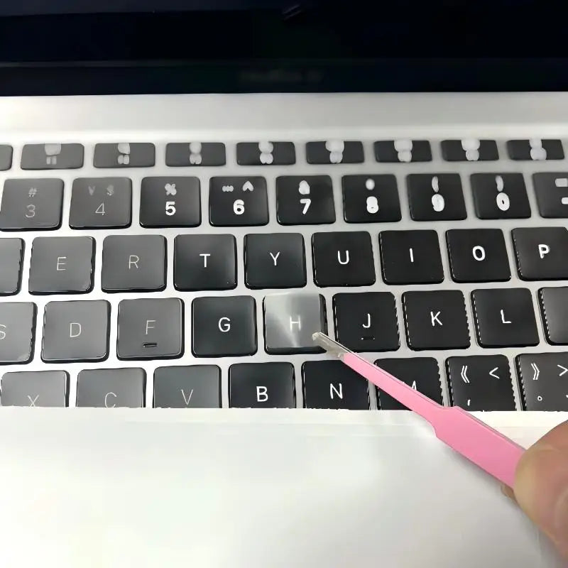 (Us American Style) Frosted Transparent White Mbp Keyboard Sticker Compatible with 13- 16inch MacBook Air/Pro Key Sticker Translucent Film to Prevent Keyboard Oiling