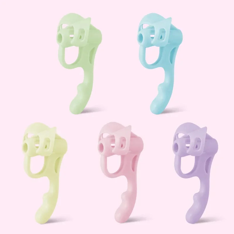 Silicone Pencil Grips Children's Writing Pencil Pen Holder Five Fingers Fixed Handwriting Posture Correction Assisted Grip