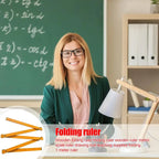 Wooden Foldable Ruler Folding 1 Meter Stick Wood Metric Scale Carpenters Ruler For School Drawing Tools School Supply Teacher