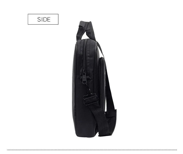 15.6 Inch 17 In Laptop Bag Business Portable Nylon Handbags Laptop Shoulder Briefcase Zipper Anti-theft Shoulder Simple Style