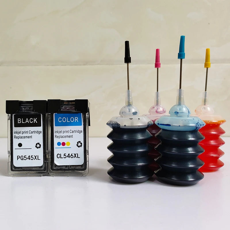 545XL 546XL 545 546 XL PG545 CL546 Refillable Ink Cartridge for Canon Pixma MG3050 2550 2450 2500 2550S 2950 MX495 IP2800 IP2850