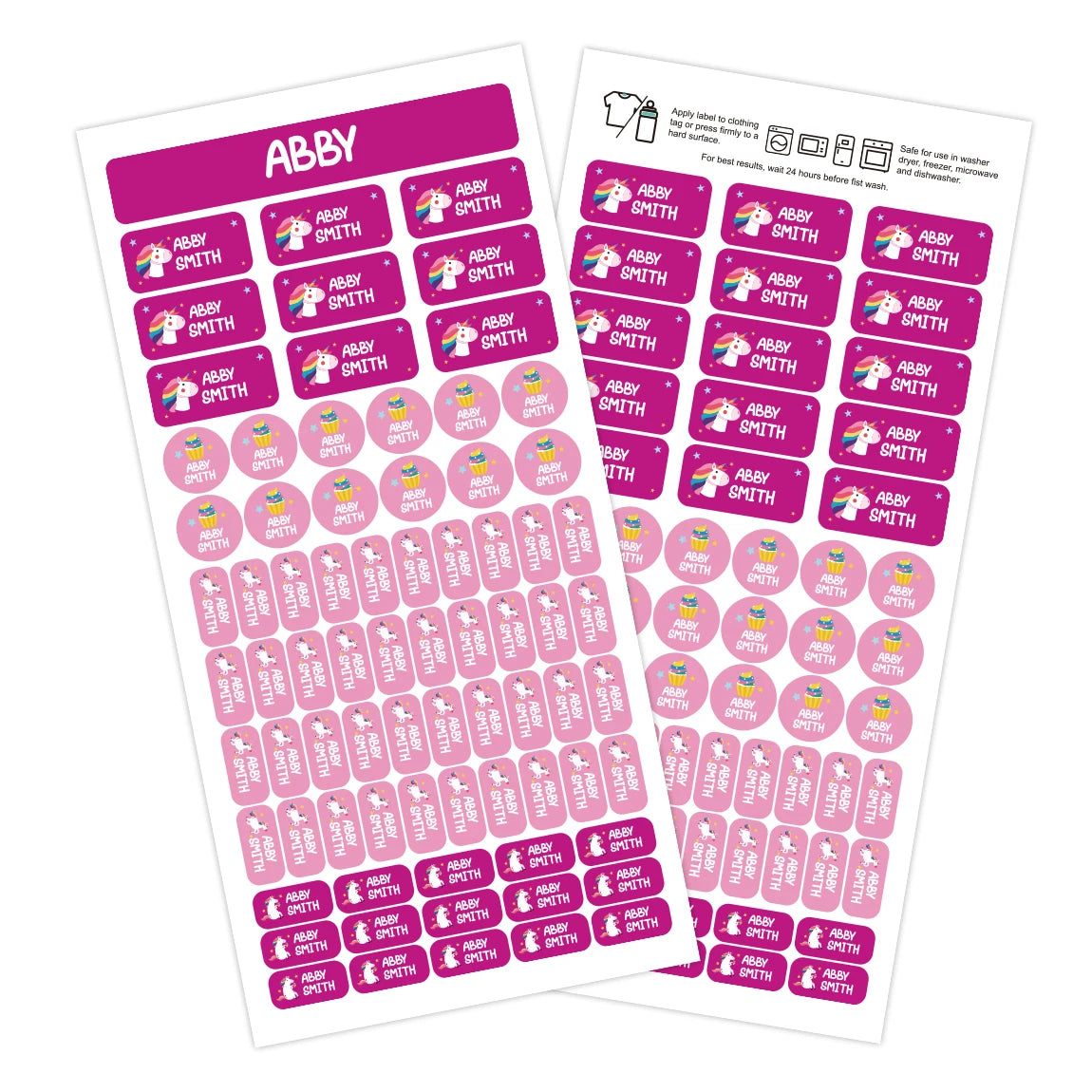 140PCS Personalized Kids Name Labels, Waterproof Custom Stickers for Bottles, Clothes, School Supplies and Daycare Items