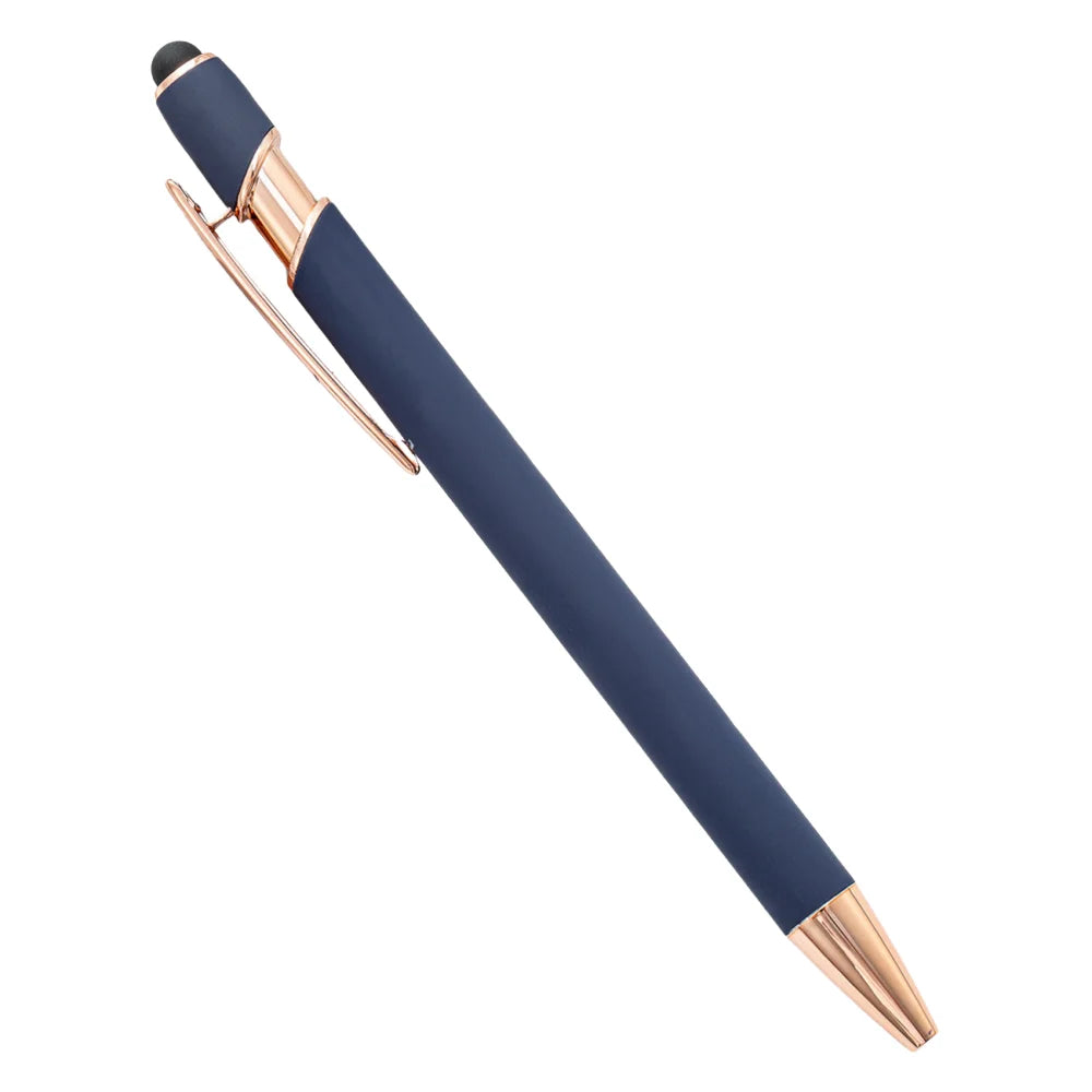 5-10 Pack 2-in-1 Stylus Pen, Retractable Ballpoint Pen w/ Stylus Tip for Touch Screen, Metal, 1.0mm Black Ink