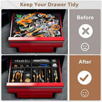 32PCS Desk Drawer Organizers 3 Size Plastic Interlocking Shallow Tool Organizer Tray Dividers Separators Storage Bins Container