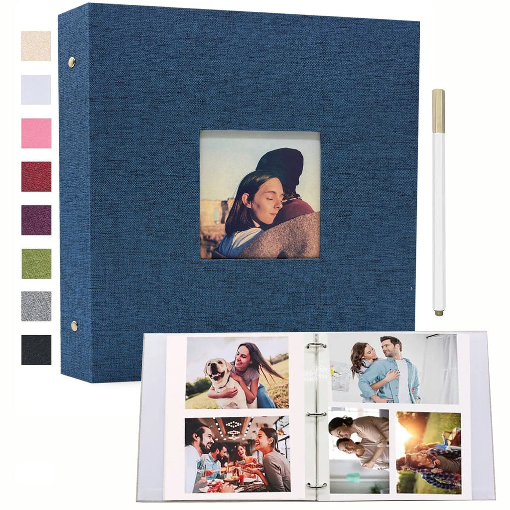 1 Linen Album  3-Ring Scrapbook Album Holds 8x10 5x7 4x6 Photos DIY Album Perfect Gift for Family Weddings and Adventures