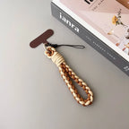 IN Korea Universal Braided Short Mobile Phone Lanyard Strap Hanging Chain Ring Cord with Patch Wrist Strap Cell Phone Detachable