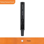 WUTA 1-10pcs Plating Titanium Leather Hole Punching Tools Set Round Hollow Puncher DIY Leather Craft for Watch Band,Belt,Fabric