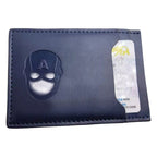 Leather Bat Wallet Personalized Superhero Mask Card Holder Bat ID Heroic Wallet Gift
