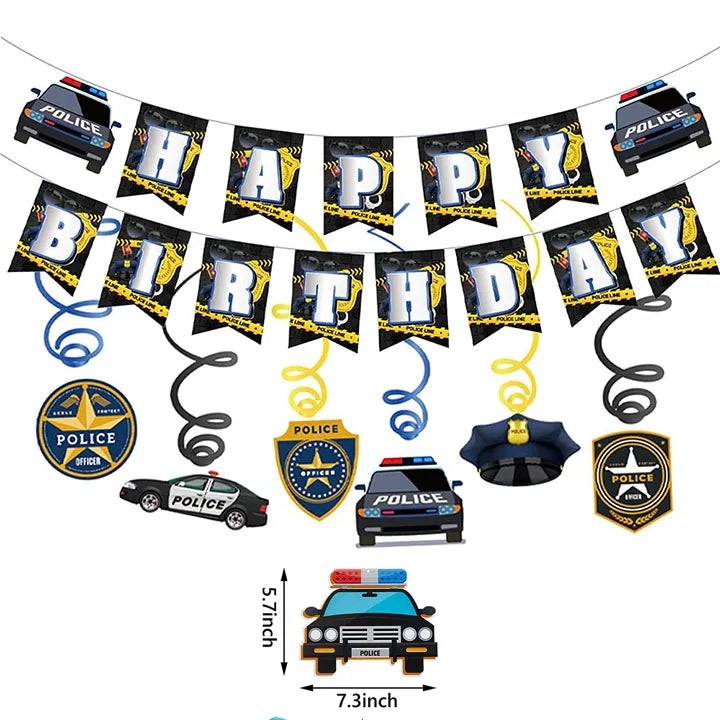 Police Party Plates Napkins Police Birthday Party Tableware Set Police Officer Car Party Decorations Favors Police Theme Party