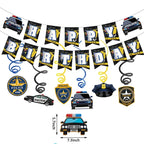 Police Party Plates Napkins Police Birthday Party Tableware Set Police Officer Car Party Decorations Favors Police Theme Party
