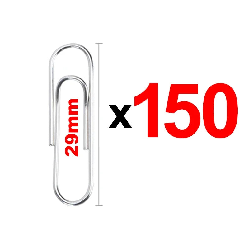 Silver Paper Clips Office Supplies Paperclips Large File Bookmark Stainless Steel Paper Clip Organizer School Office Stationery