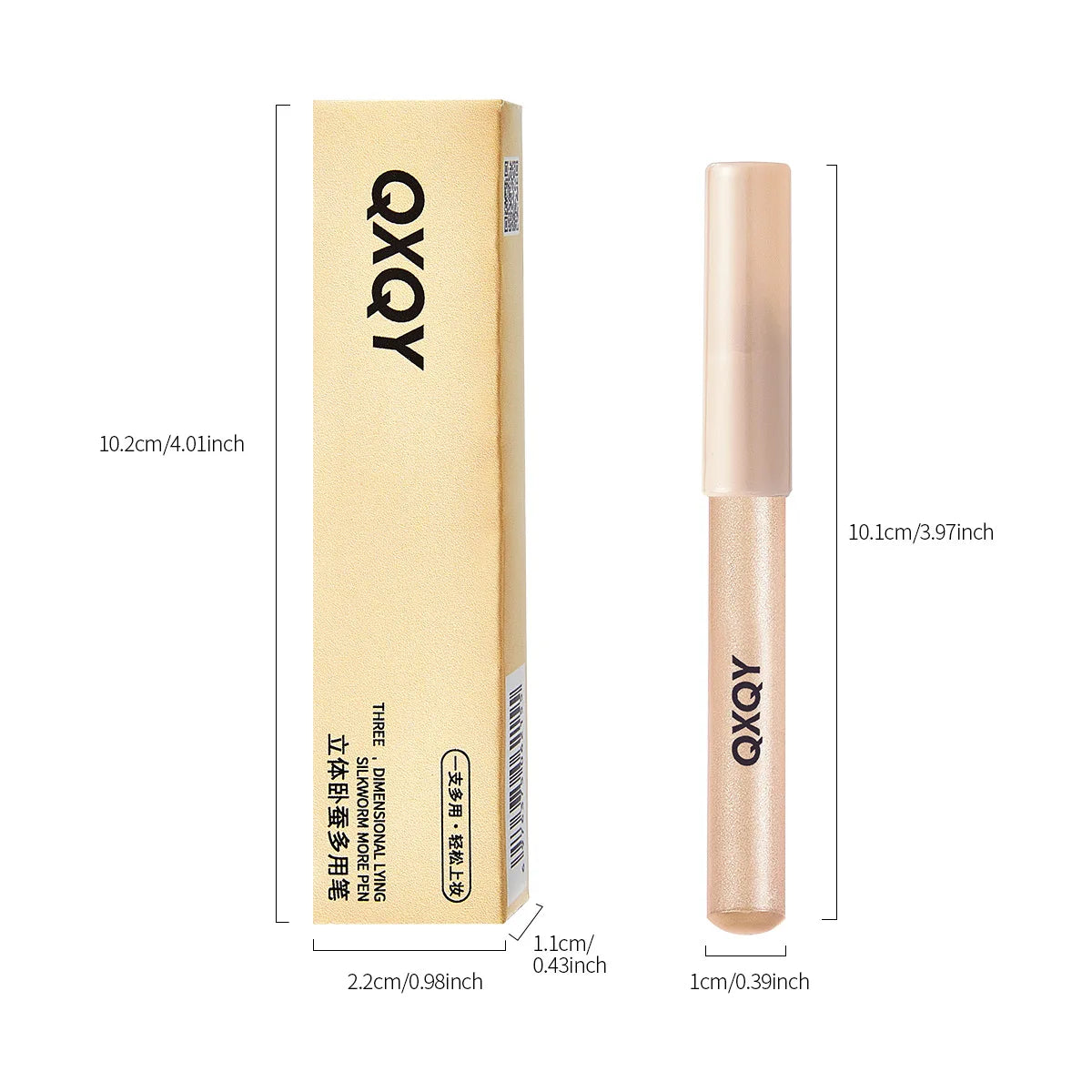 QXQY 3D Under-Eye Highlighter Pen Waterproof Smudge Resistant Long-Lasting Multi-Use Eye Liner Brightening