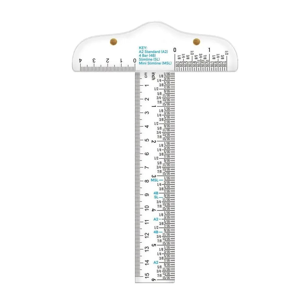 1PC 6 inches T-Square Ruler Clear Acrylic Inches And Metric Measurements Straight Ruler DIY Drawing Tool Art Supplies Stationery