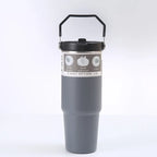30OZ Portable Car Cup Stainless Steel Thermos Cup with Straw Travel Sports Water Bottle With Handle Cover Coffee Vacuum Flask