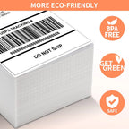 4x6 Thermal Direct Shipping Label,Pack of 500 Fan-Fold Labels, Permanent Adhesive, Commercial Grade Thermal Shipping Labels