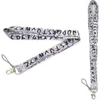 Alphabet letters Keychain Lanyards Id Badge Holder ID Card Pass Gym Mobile Phone Badge Holder Key Straps