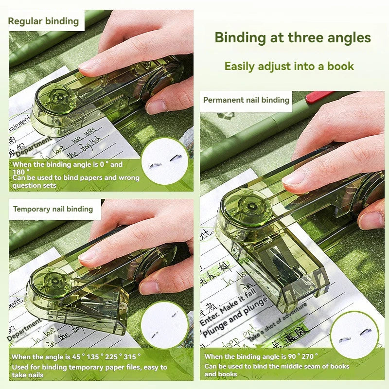 Acrylic Transparent Stapler 360-Degree Rotating Multifunctional Powerful Long Stapler for School And Office Use