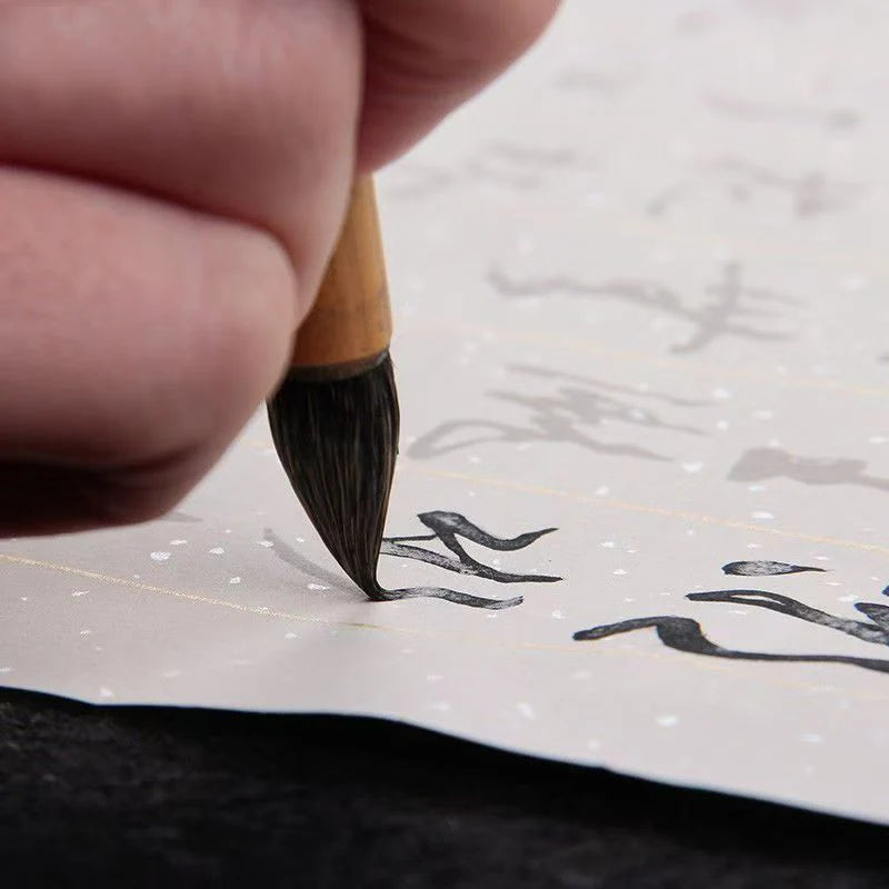 5 Pcs Bamboo Calligraphy Brush Pens Soft Weasel Mix Hair Small Regular Script Writing Brush Classical Jiju Xiaokai Chinese Pen