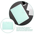 Expanding File Folder Portable Plastic Accordion Binder Large Capacity Multi-Layer Document Organizer for Office Home Study