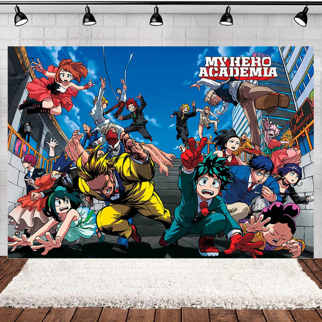 My Hero Academy Birthday Party Decoration Disposable Tableware Cup Tablecloth Balloon Backdrop Cake Topper Baby Shower Supplies