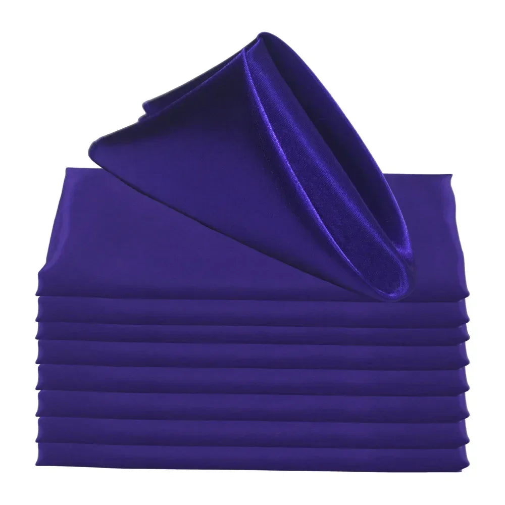 30pcs Satin Square 30cm Napkins Handkerchief Table Dinner Napkin For Wedding Party Decoration Birthday Christmas Cloth Tea Towel